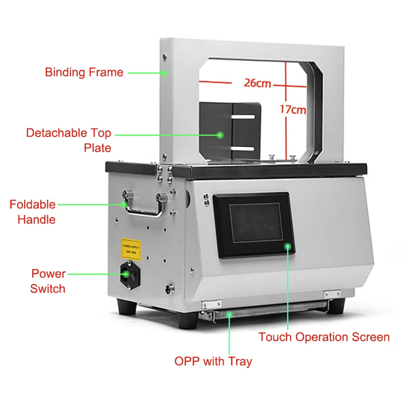 Packing Bundle Table Banknote Strapping Machine Automatic Banknote Paper Tape Opp Book Money Bundling Banding Machine