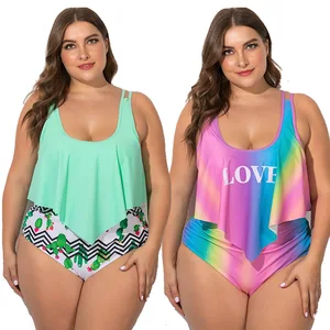 Hot Sales New Printed Color One-Piece Women's Swimsuit Plus Size Fashion Swimwear Push up With Padded Beachwear Bathing Suit