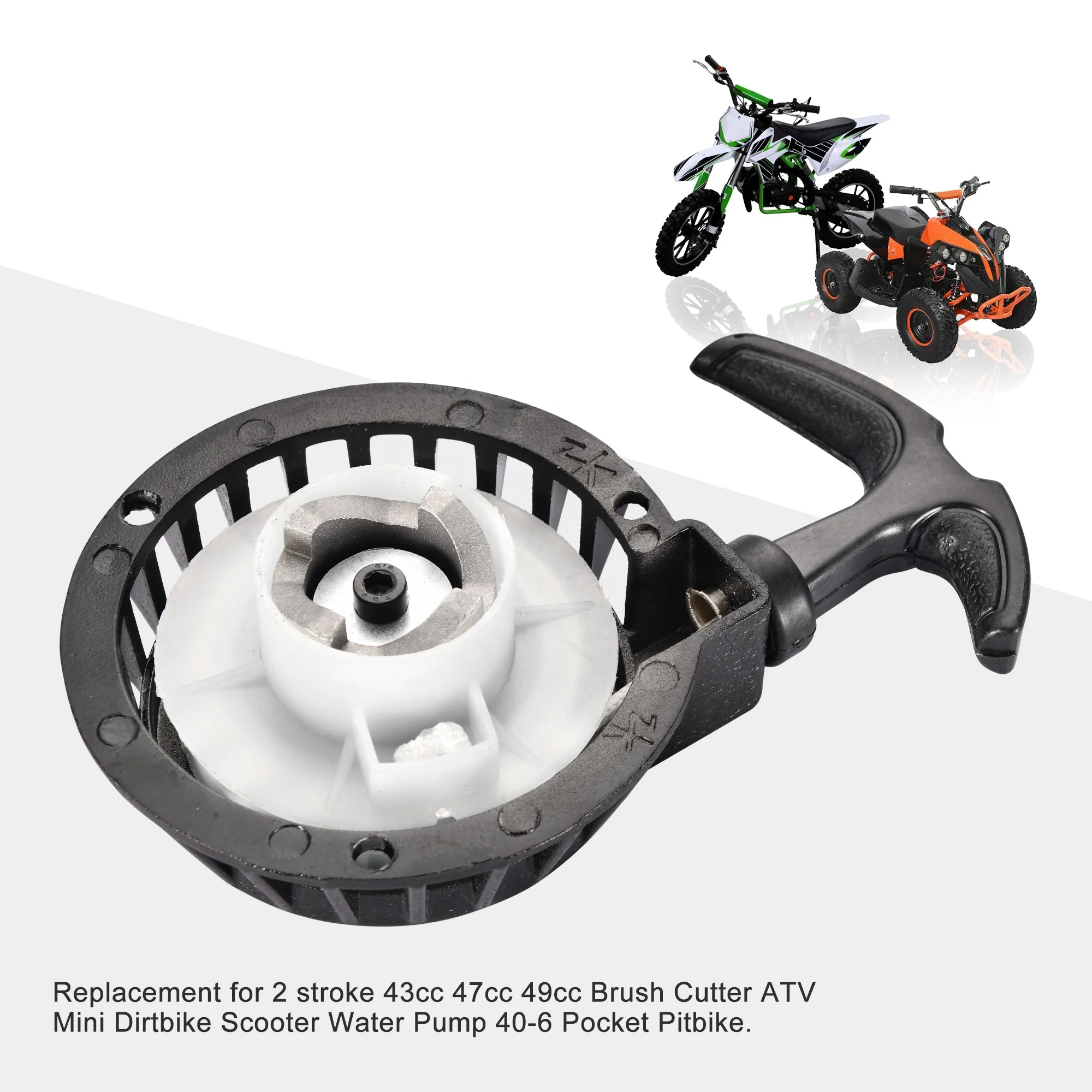 PULL START STARTER RECOIL PAWL FOR MOTOTEC 49CC GAS MINI BIKE GS - Foto 10