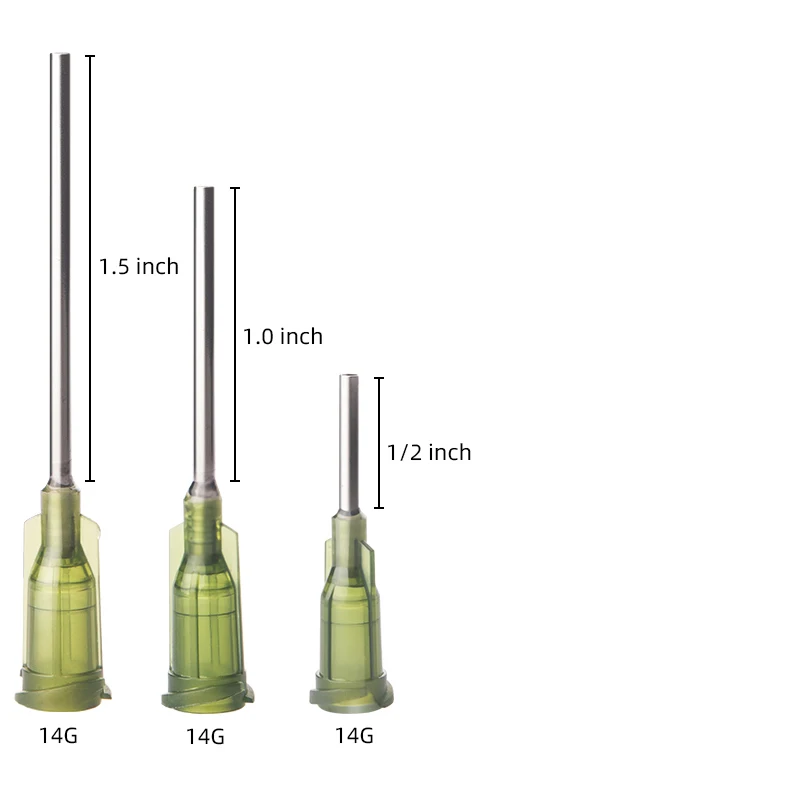 Промышленный дозатор жидкости 2022 шприц с замком Luer длина 14 г x 1 дюйм тупые