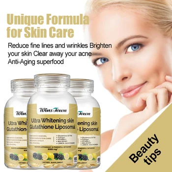 wins town ultra whitening skin glutathione liposomal Amazon.com: VITAMISAN Liposomal, NAC, Milk Thistle, Collagen, Total, 90 Capsules, Made in USA, Fresh : Health & Household Liposomal Glutathione (Reduced Form) 1000Mg,