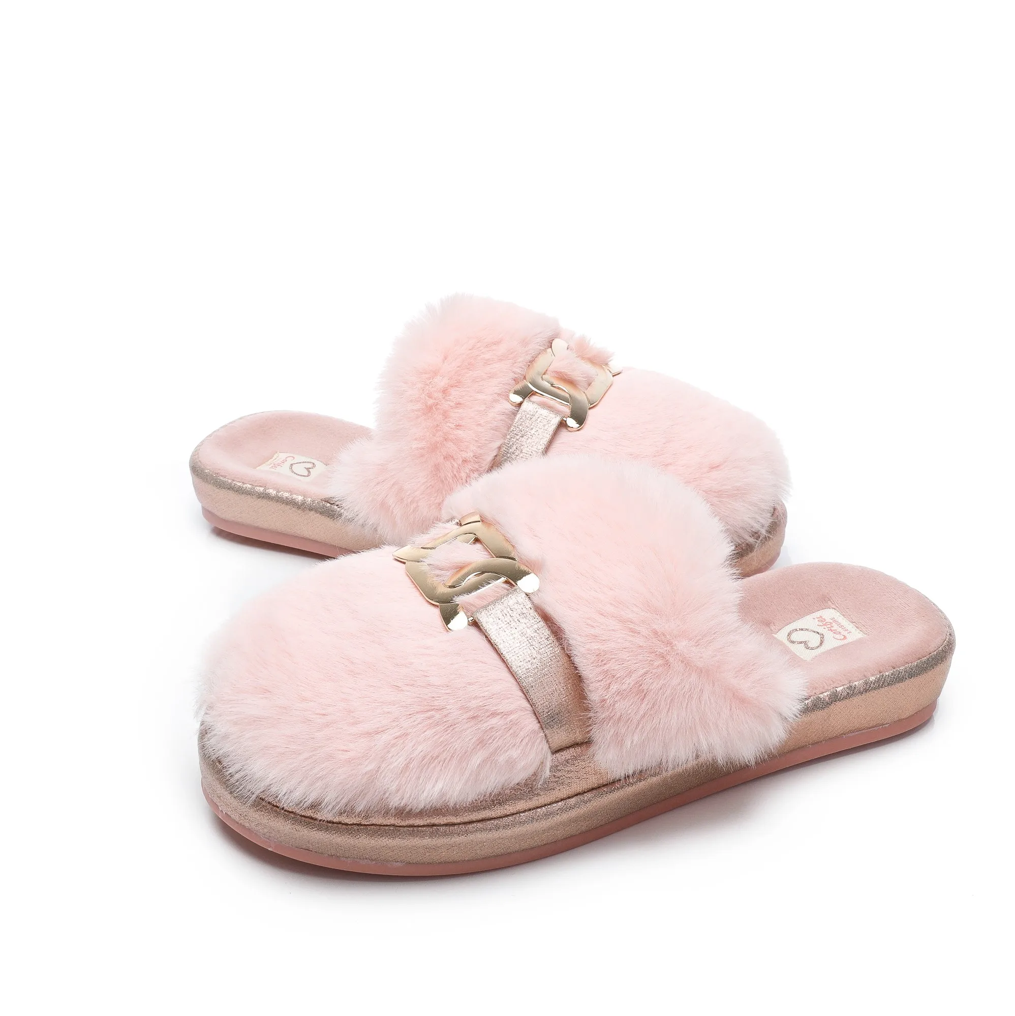 Corifei Printing Slippers 2024 Winter Presell Fur Fluffy Indoor Women