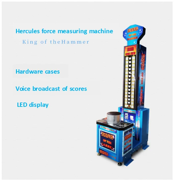 Coin operated indoor sports arcade Fist power Test machine Hammer Power ...