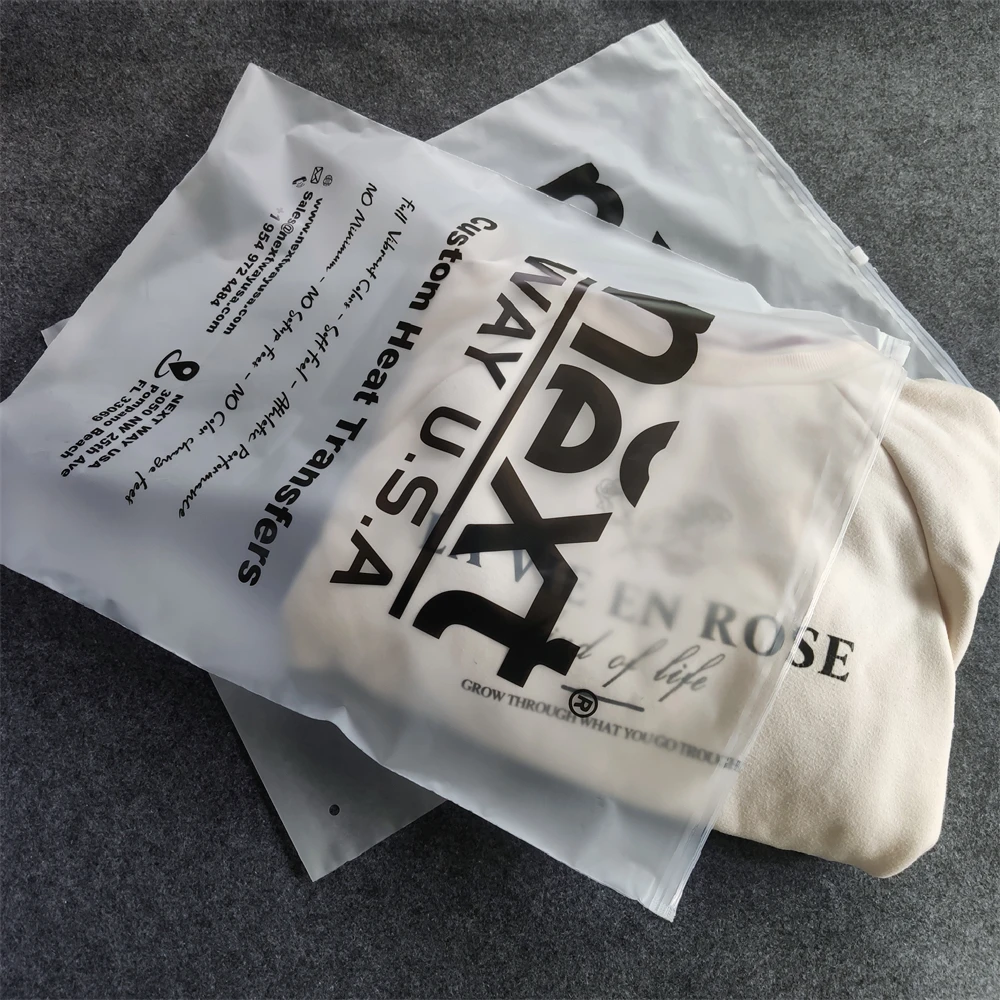 Hot Selling Customized Black Clothing Zip Lock Poly Bags For Packaging