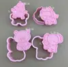 pink 4pcs animal