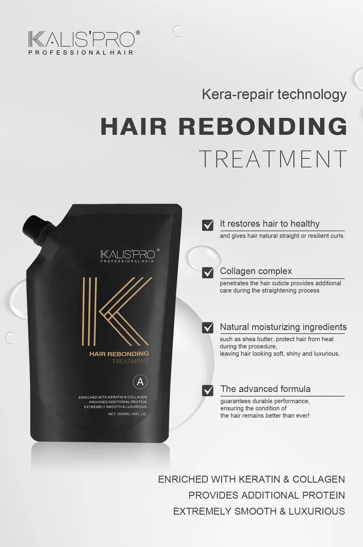 Hot Selling Kalispro Permanent Rebonding Digital Perming Lotion Curl