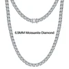 silver 6.5mm VVS Moissanite