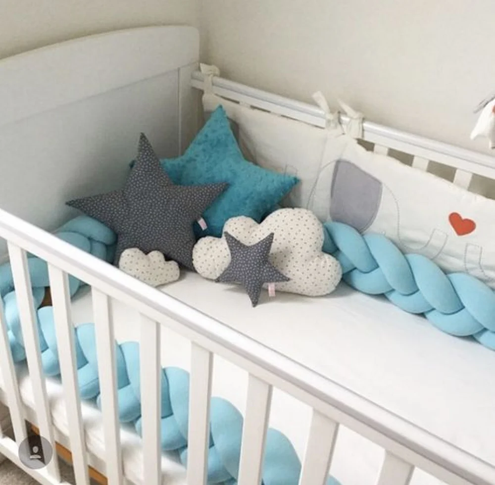 baby braided cot bumper