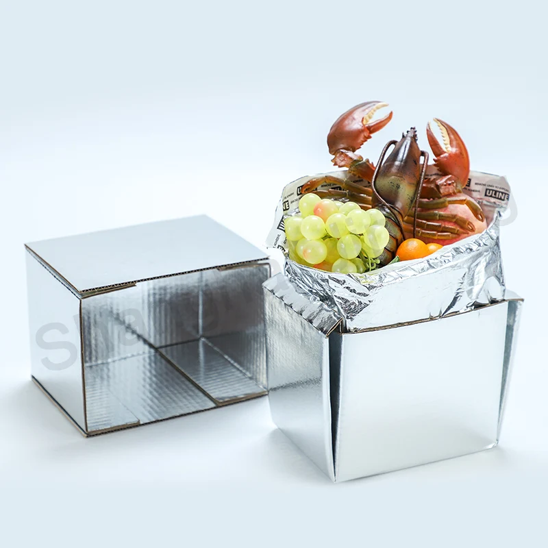 
Изготовленная на заказ термоизоляционная коробка из термопенопласта, картонная коробка из алюминиевой фольги 