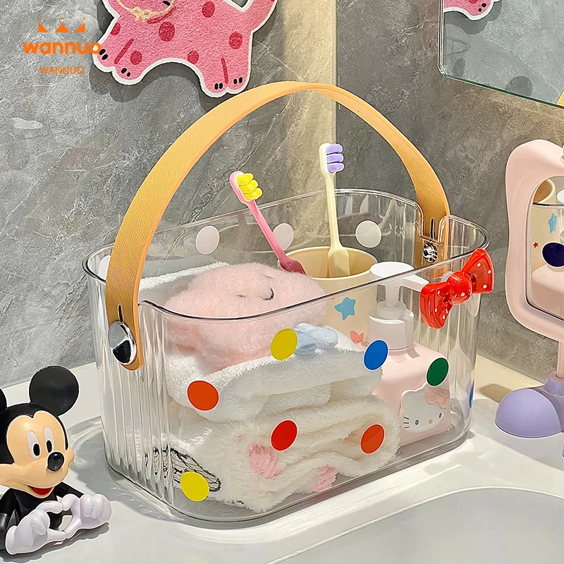 Basket para sa Alahas ng Banyo ng Wannuo Basket para sa Pandagdag na Alahas na Sariwa Basket na Plastikong Maaring Dalhin na May Botoy na Nagdidrains