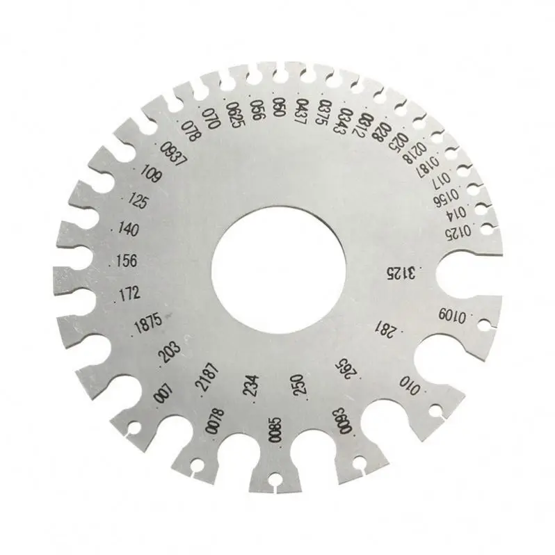 0-36 Round Wire Gauge Weld Diameter Gauge Welding Inspection Stainless Steel Material