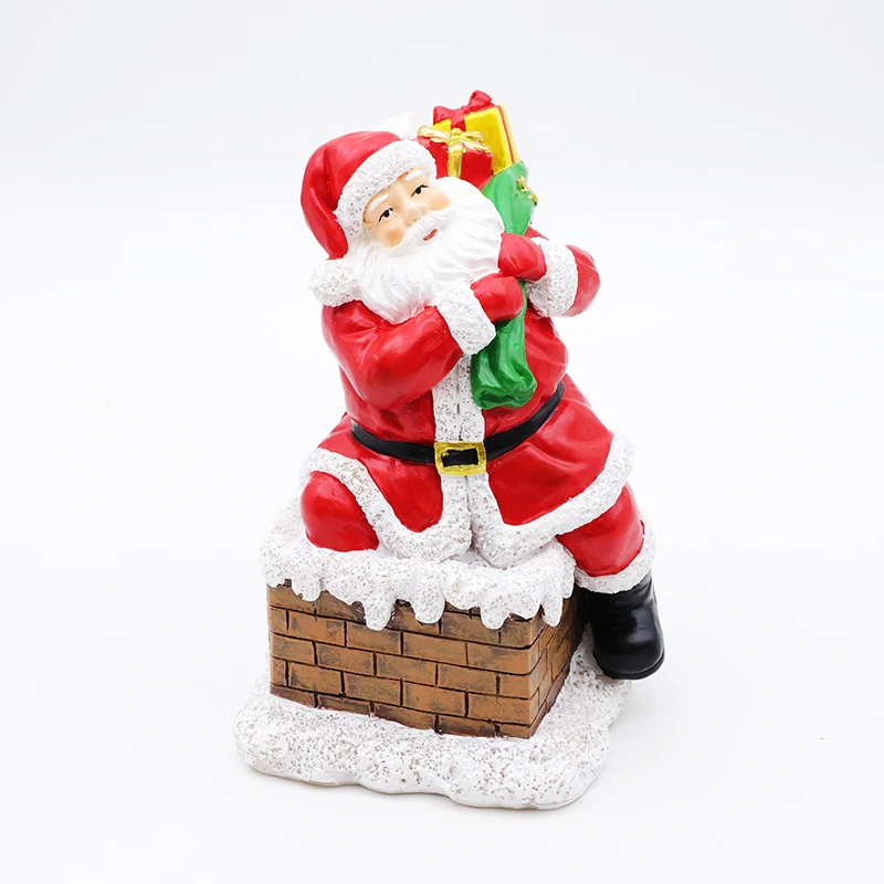 Custom Christmas decor resin miniature Santa Claus figurines