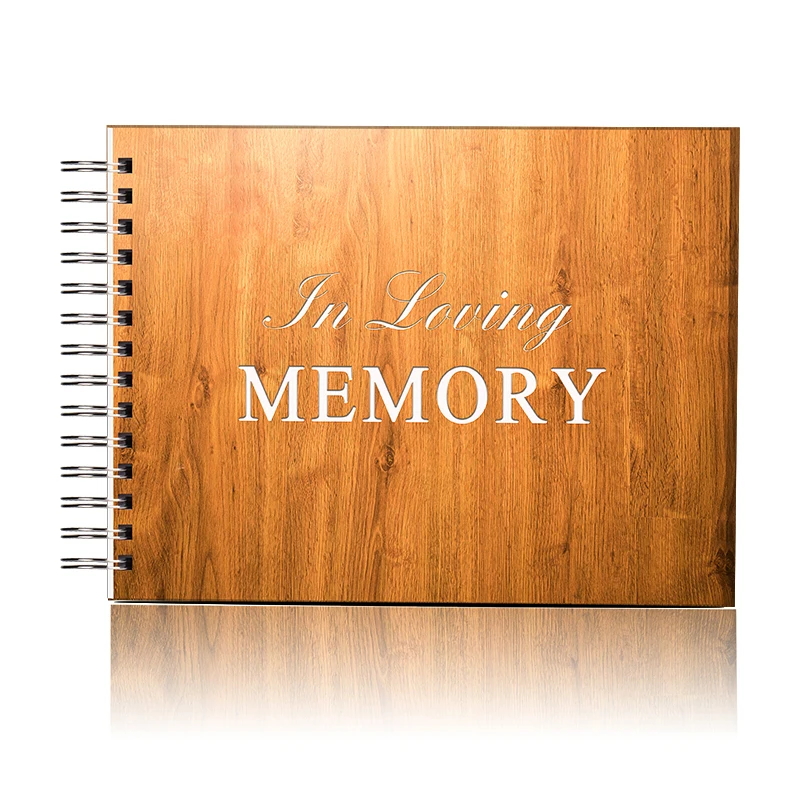 Funeral Guest Book Set Memories Book Frame Alternative Celebration of Life Guest Check Book for Funeral Memorial Service