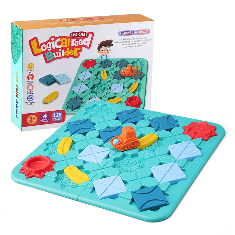 Rompecabezas de carretera lógico para niños, laberinto de juego de