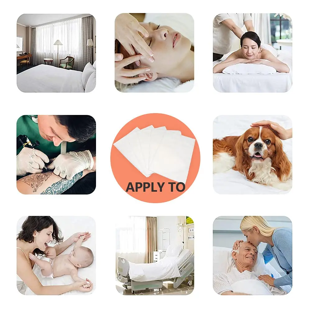 Biodegradable Bed Sheet Disposable Massage Table Cover Non-woven Fabric Sheets for Spa