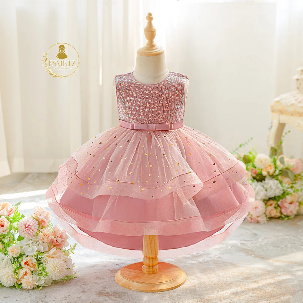 strapless open back dress Toddler Rainbow Couture gown main image 0