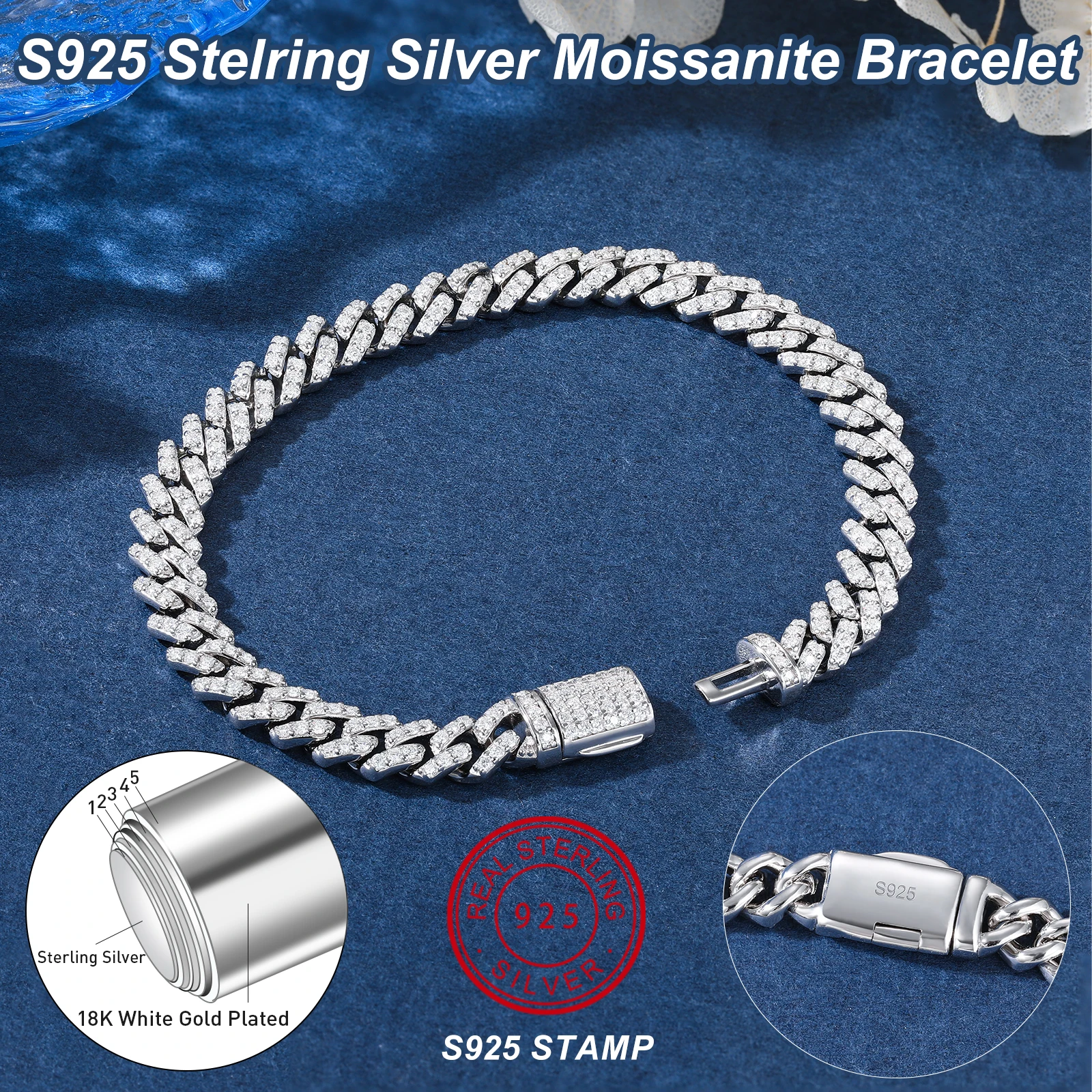 Set Regalo Uomo: 2 Bracciali Cubani Grossi In Acciaio Inox + 2 Anelli Abbina-stili