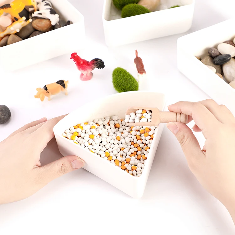 Подносы Монтессори для малышей сенсорные игрушки ферма обучение счету животных поднос сортировки сенсорная корзина коробка хранения аутистов