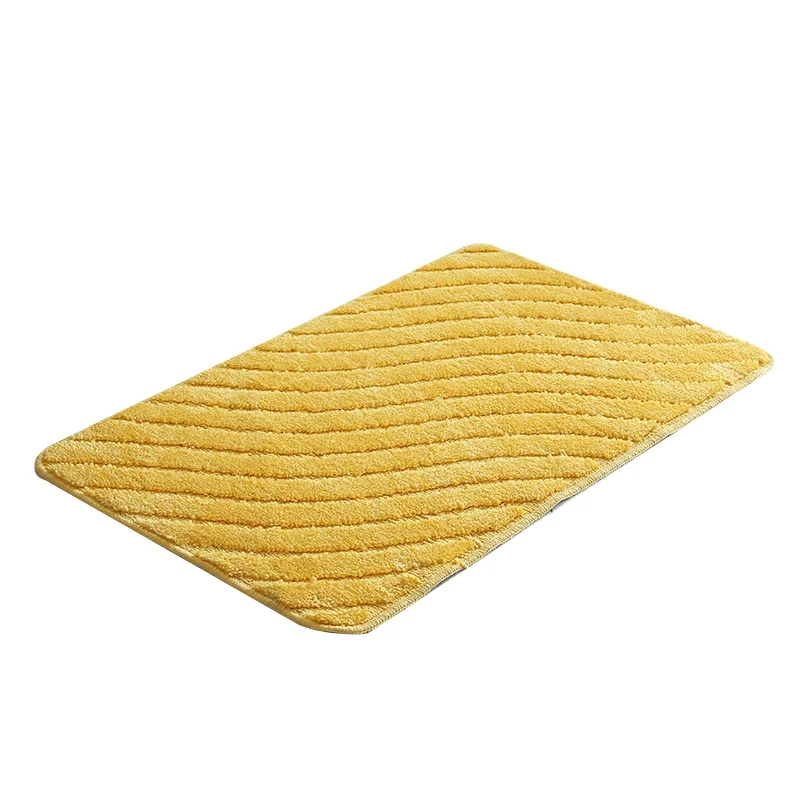 Quick-dry absorbent microfiber in stock 40*60 cm 50*80 get naked waterproof anti skid bathroom washable fluffy bath mats