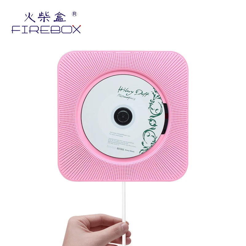 reproductor de cd/mp3 rosa reproductor de cd portátil con cassette