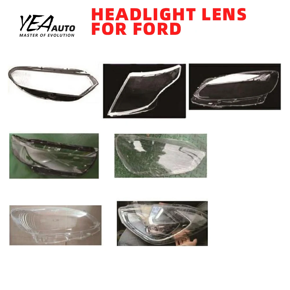 product car headlight cover lens glass lampshade cover lens for ford ecosport focus mondeo mustang light lens cover housing back base-38