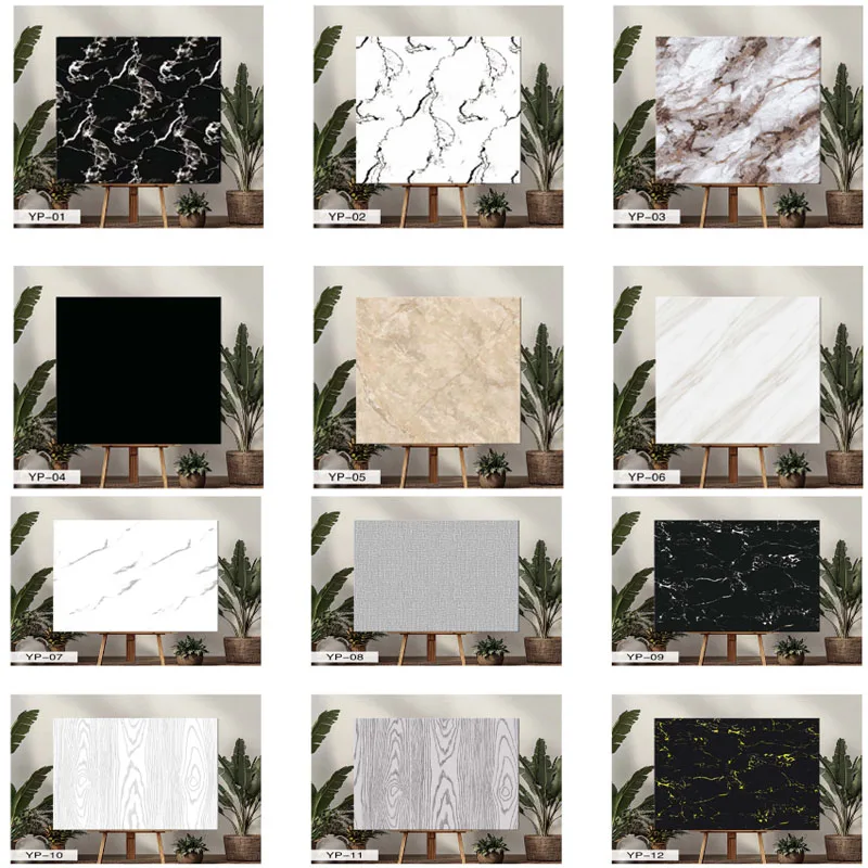 Peel and Stick Texture Soft Self-adhesive Pe Foam Wall Panel 3d Marble Pattern Mural Wallpaper