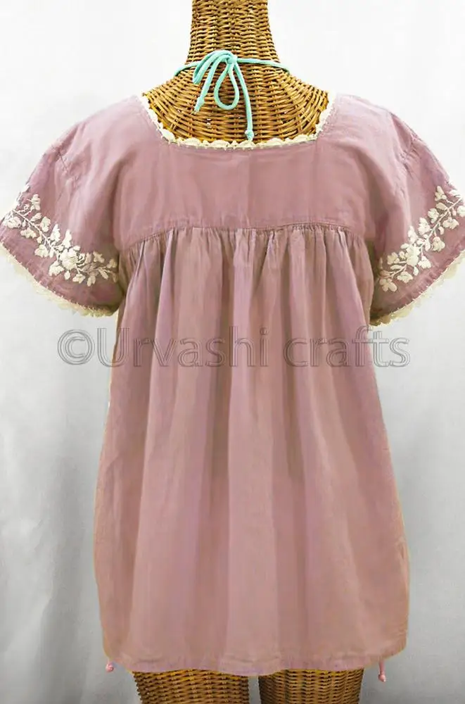 New Model Blouse Hand Embroidered Short Sleeve Bohemian Womens Designers Blouses 2019