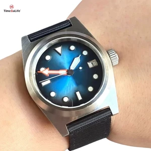 OEM Customized Luxury Luminous Fashion Strap Blue Dial 5ATM Waterproof Diving Automatic Mechanical Watch Unisex