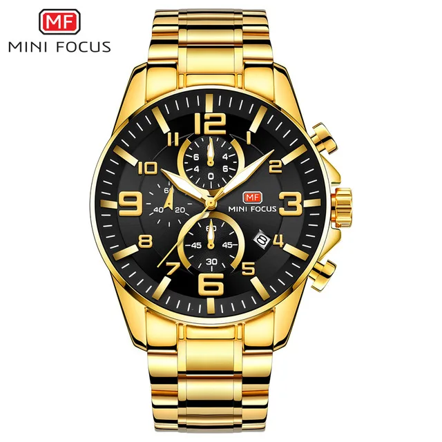 Cheap Price for Mini Focus MF0278G Luxury Brands Men Quartz Watches with Own Logo Quality Steel Waterproof Luminous Watch Men