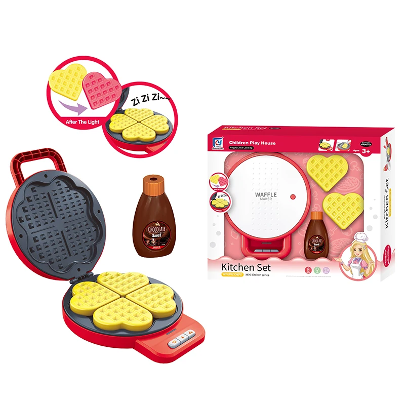 Waffle Iron Toy Kids Kitchen Toys Role Play Pretend Cooking Copy Waffles  Maker