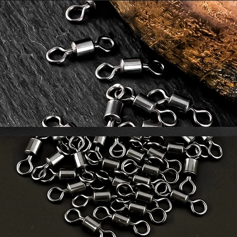 Professional Round Stainless Fishing Swivel Rolling Snap Saltwater