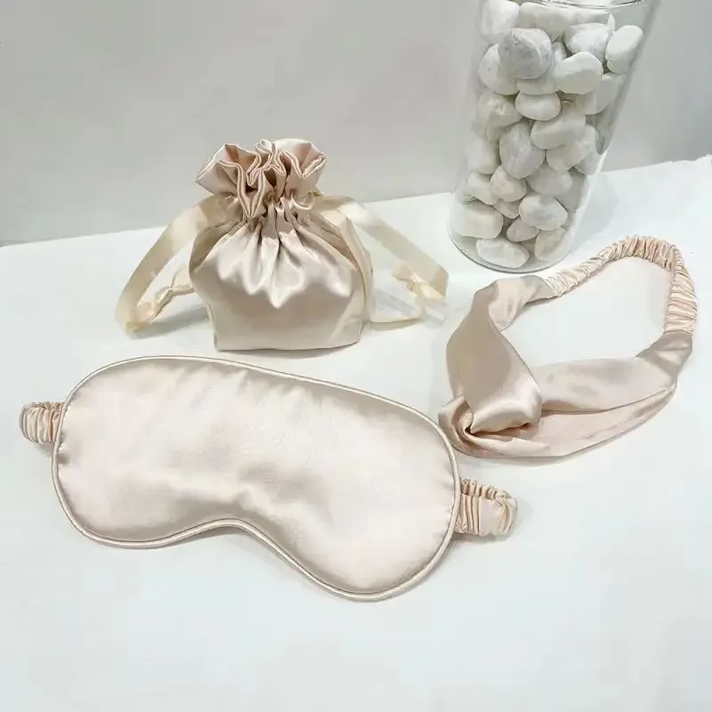 16 19 22mm Custom Wholesale Silk Sleep Eye Mask Mulberry Silk Eye Cover