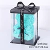 Blu teal - Orso di rose da 25 cm con regalo