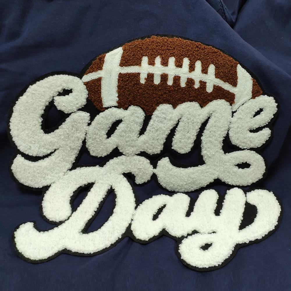 Factory Custom Game Day Football Baseball Basketball Glitter Chenille ...