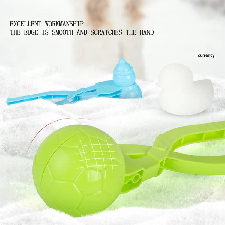Wholesale Custom Plastic Beach Sand Mold Shaped Snowman Snow Ball Clip Toy Duck for Kids Heart Snowball Game Maker Toys Kit