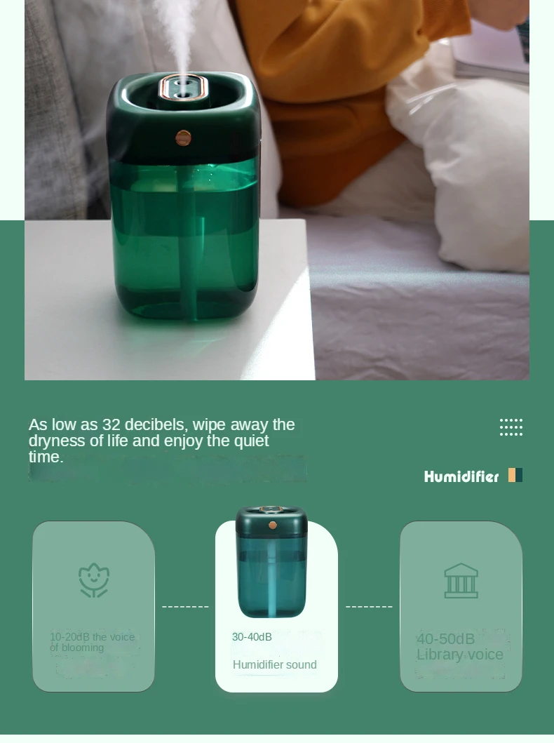 Mini Ultrasonic Atomizer Air Humidifier for Home Hotel
