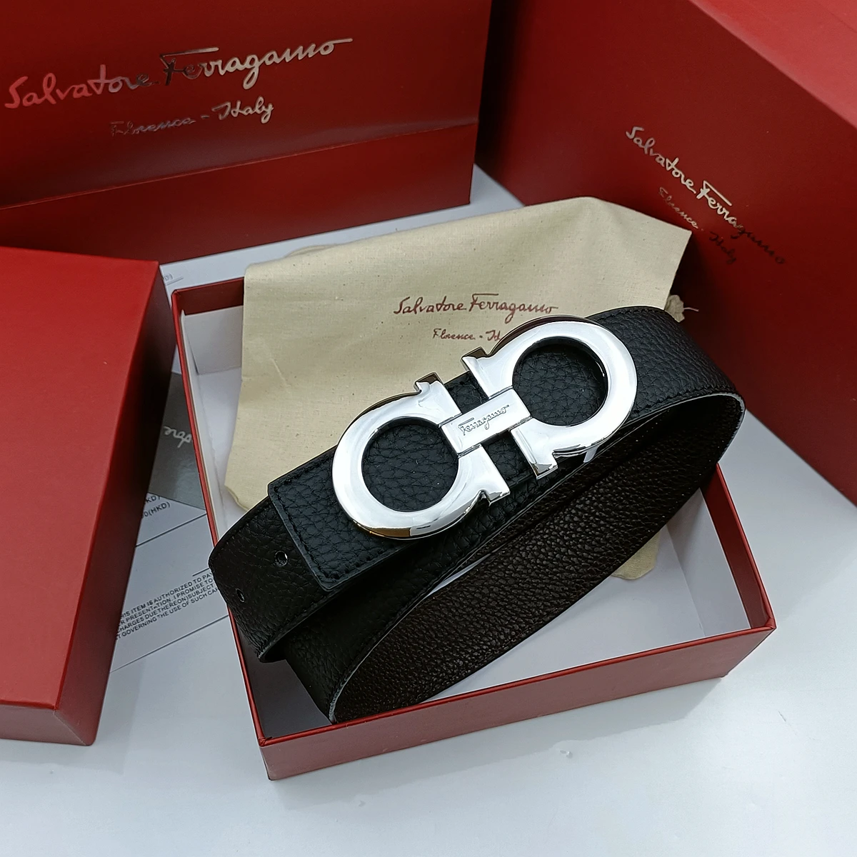 Men's Black Diamond Buckle Luxury Belt Italian Leather Designer Belt ...