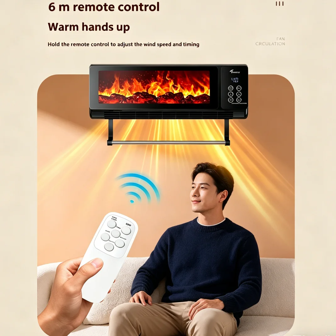 Electric Wall Heater, 2000W, PTC, 3D - detail 8