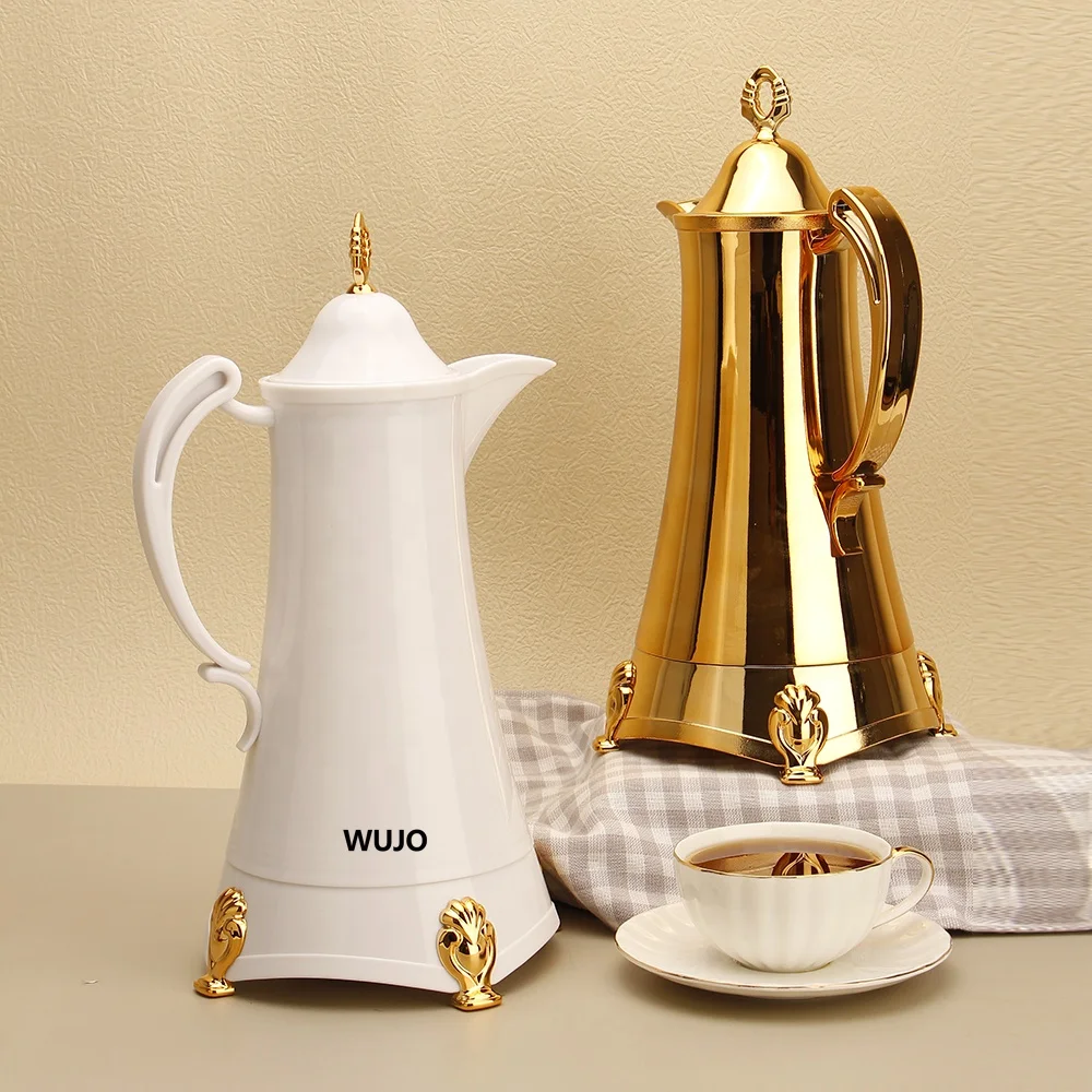 WUJO Vacuum Flask Elegant Coffee Pot with Glass Liner