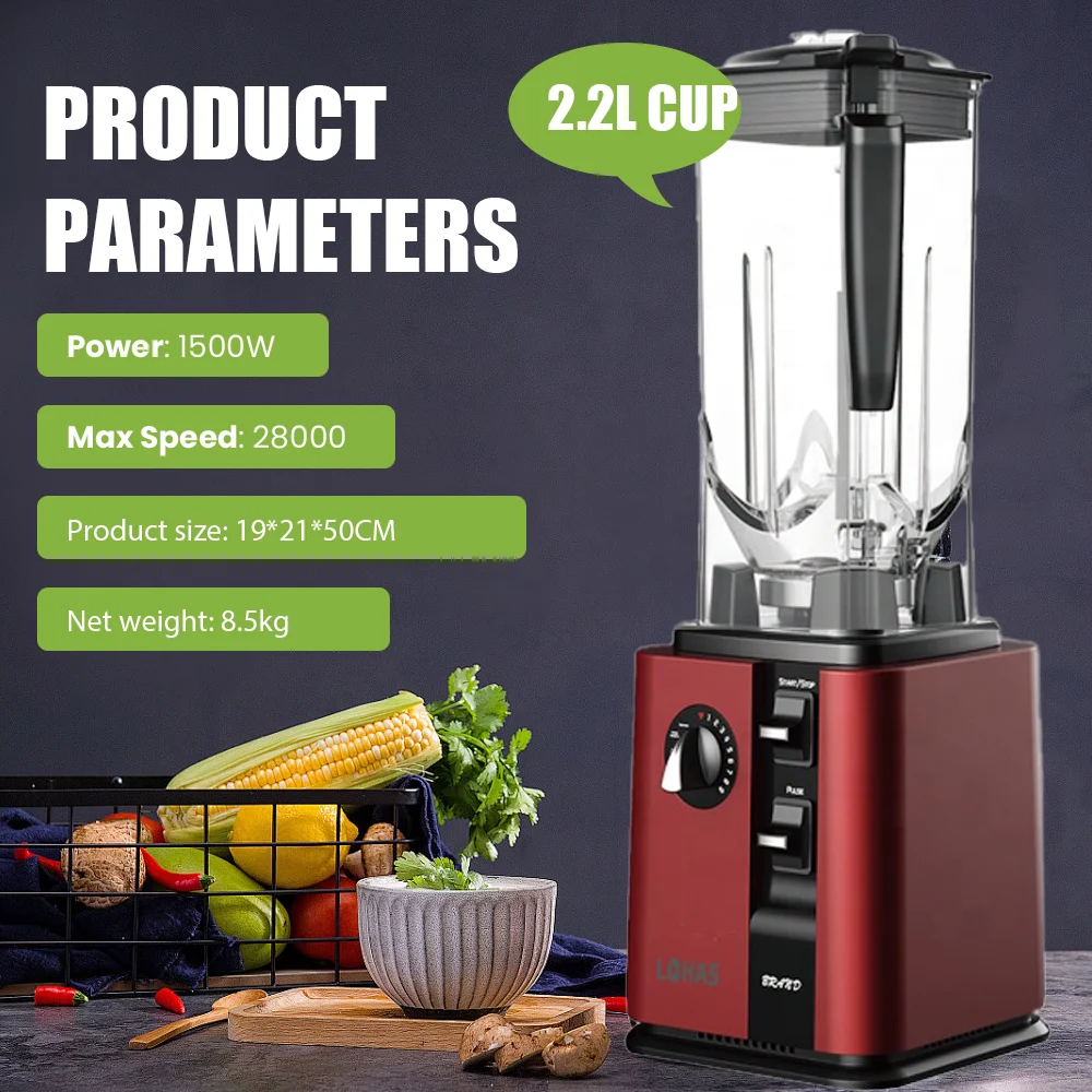 Lohas 1500 W professionell kommersiell stickmixer för soppor, såser och mos – kraftfull modell