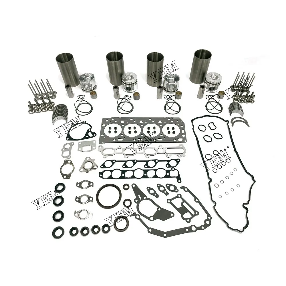 4D56 Rebuild Kit With Cylinder Gasket Kit Piston Rings Liner Bearings for Mitsubishi Overhaul Gasket Kit