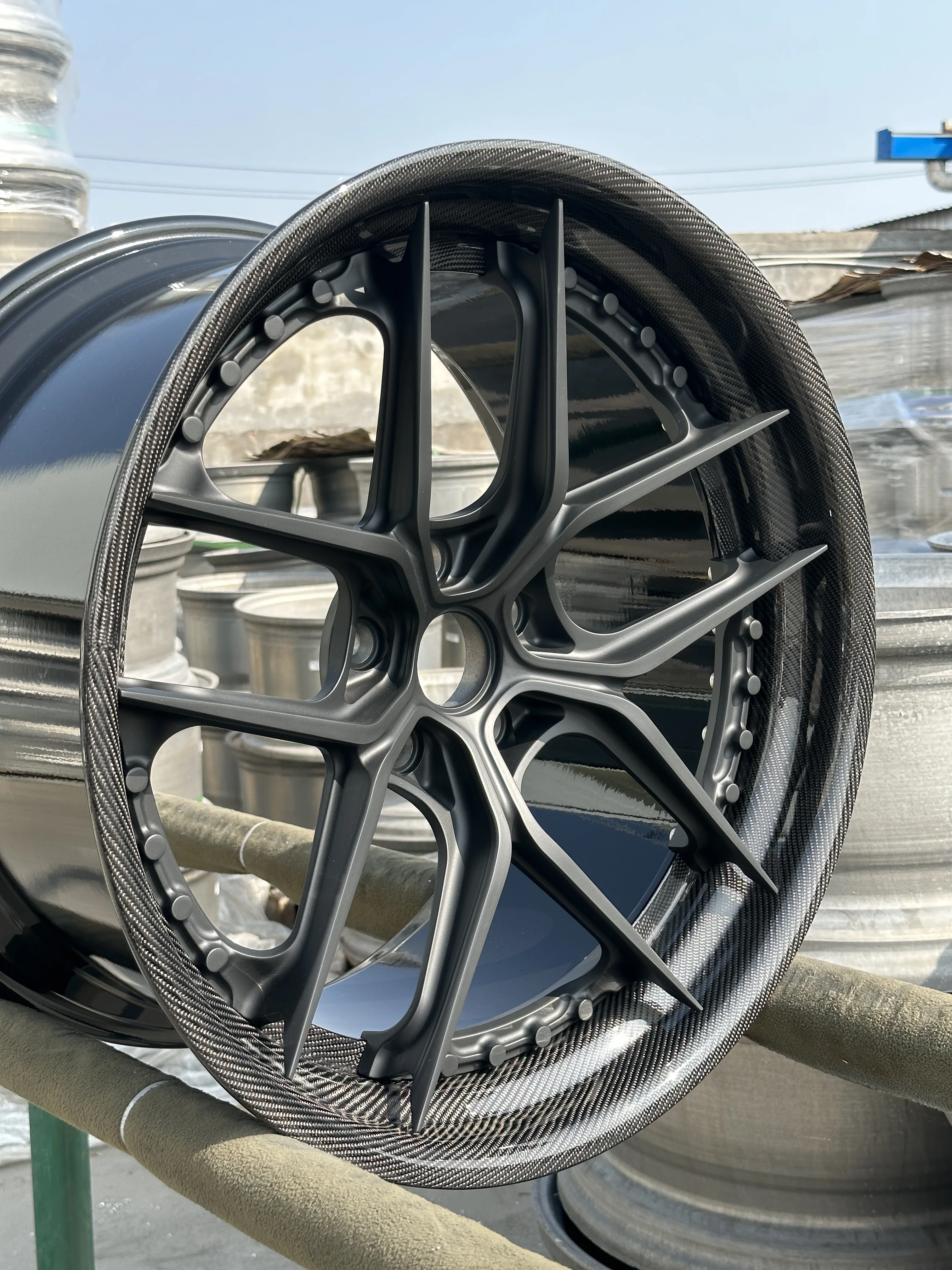 GVICHN 2 piece carbon fiber rim aluminum alloy forged wheels 16 17 18 19 20 21 22 23 24 inch 5x112 5x114.3 5x120