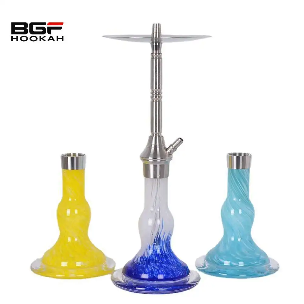Unique Design 53CM Multicolor AEON Edition 4 Premium Durable Hookah 1 Separate Hoses Stainless Steel Hookah With Threaded Base