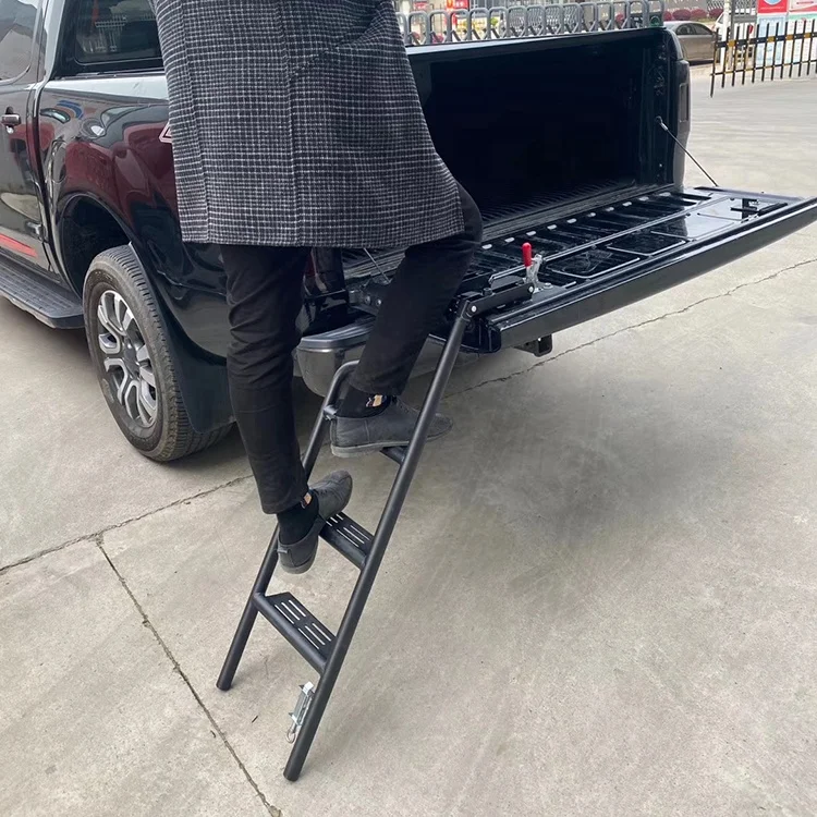 Foldable pick up truck tailgate ladder high quality durable