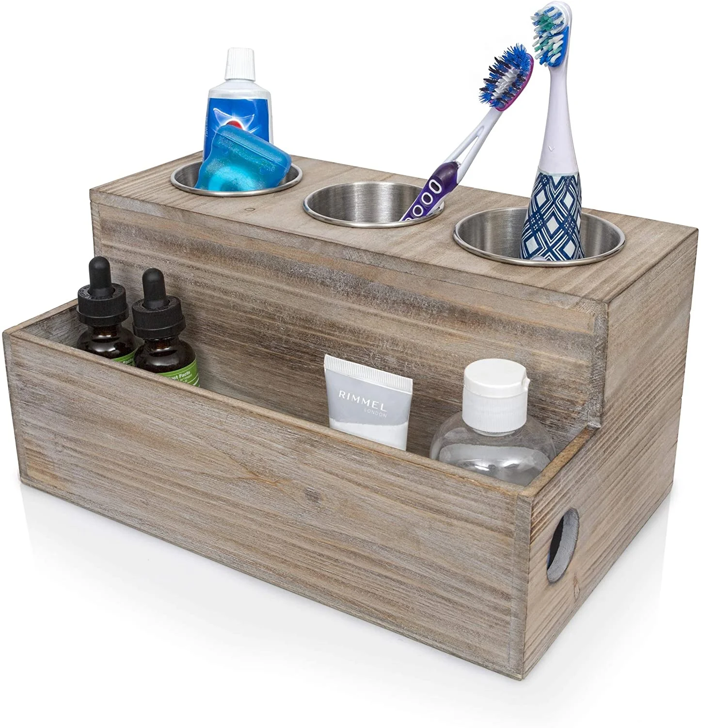 wooden hair dryer holder