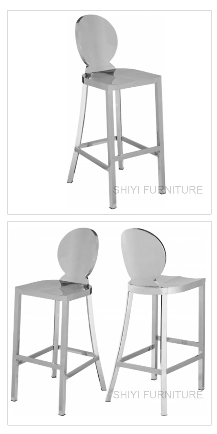 American style solid stainless steel bar stool modern chair
