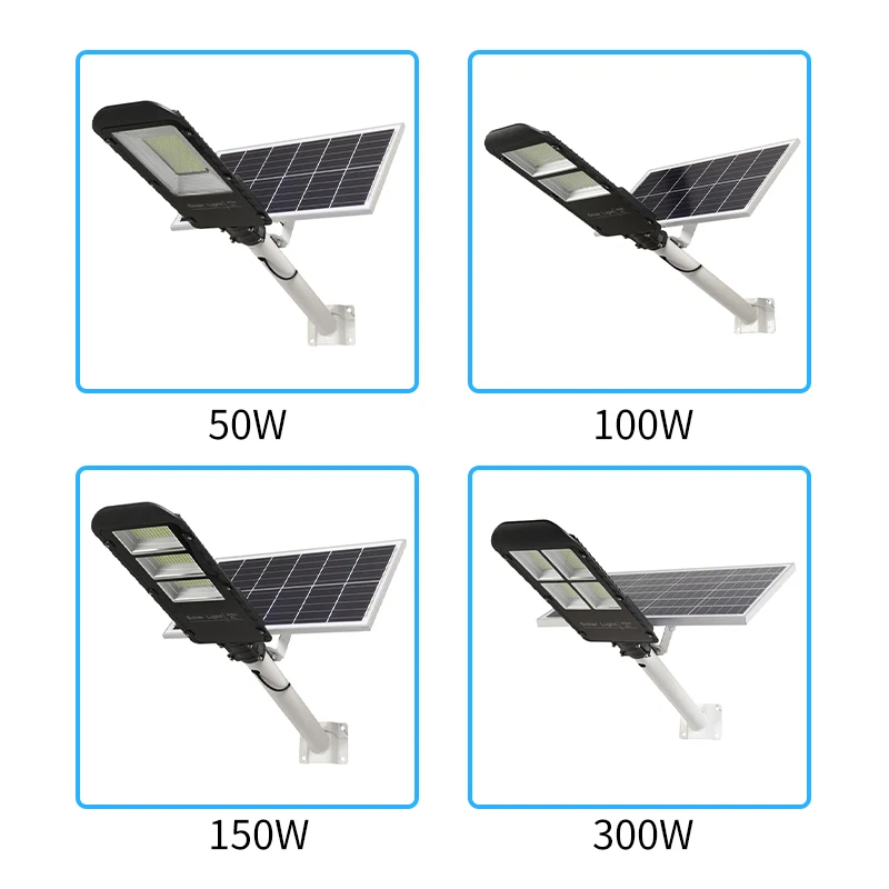 Gate Light Pillar Outdoor Solar Lamp 100w 200w 300w Ip65 Waterproof Aluminum Housing