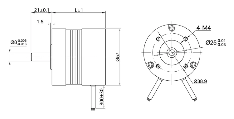 3 Phase 50w 100w 200w 300w 400w 12v 24v 36v Dc Brushless Motor Brushless Dc Motor Bldc Motor