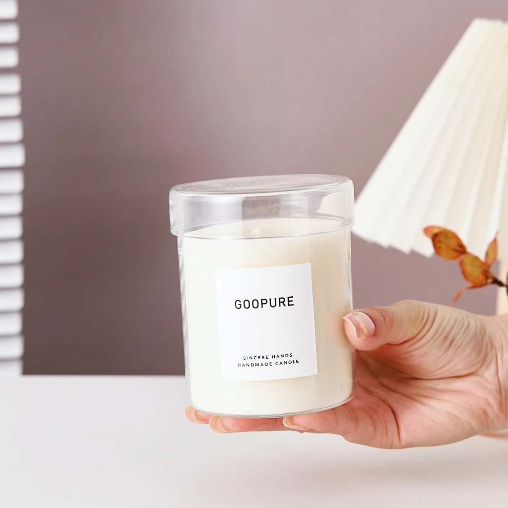 Customized Fragrance Scented Soy Wax Candles with Handmade Luxury Glass ...