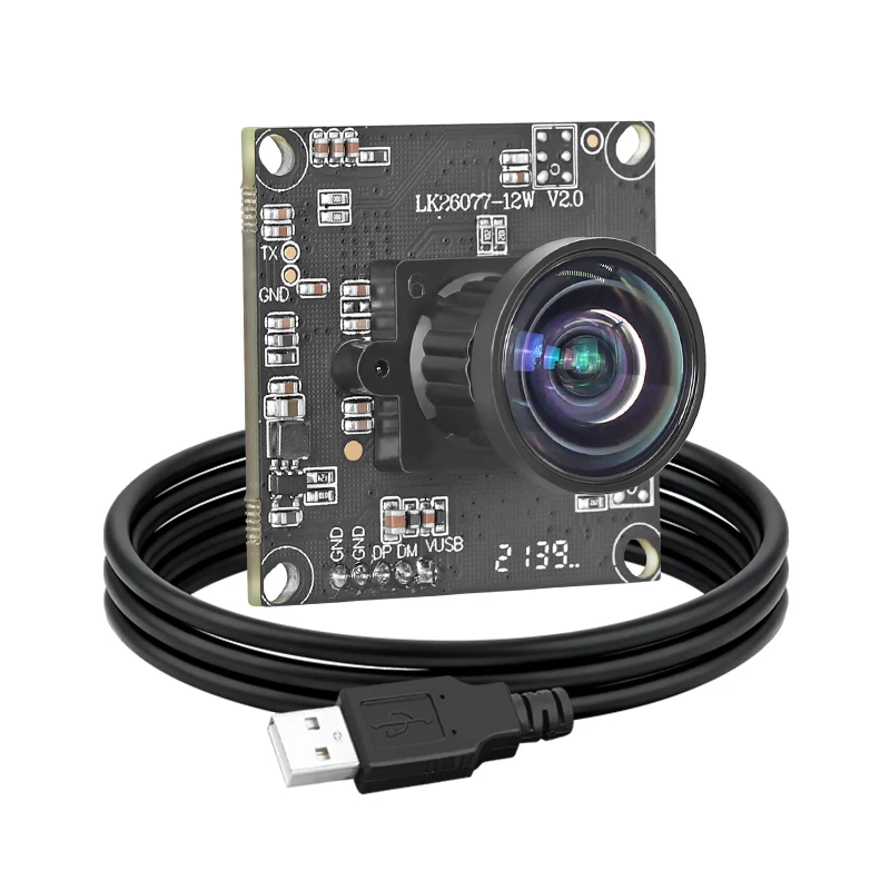 Módulo de Câmera IMX577 12MP USB 4K 30FPS Foco Fixo UVC Sem Driver 1080P 120FPS Câmera com Suporte a Android, Windows, PC